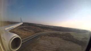 Sunset Arrival Into CologneBonn On Air Berlin All White B737800 Approach Landing Taxi To Gate [upl. by Bret]