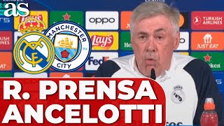 CARLO ANCELOTTI RUEDA DE PRENSA COMPLETA  REAL MADRID  MANCHESTER CITY [upl. by Valer]