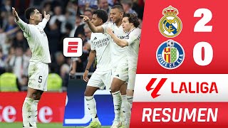 REAL MADRID GANÓ 20 a GETAFE GOLES de MBAPPÉ Y BELLINGHAM Están a 1 punto del BARCELONA  La Liga [upl. by Malaspina344]