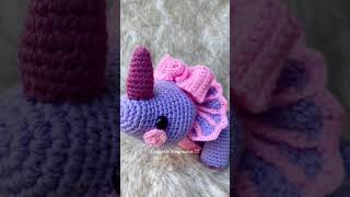 Purple Triceratops Coquette Dinosaur Crochet Pattern crochet amigurumi crocheting [upl. by Aronow37]