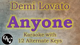 Anyone Karaoke  Demi Lovato instrumental Original Lower Higher Male Key [upl. by Blainey]