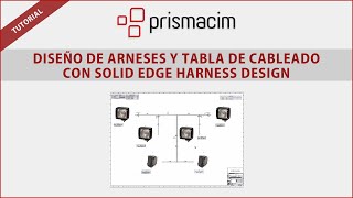 Solid Edge Harness Design Diseño de arneses y tabla de cableado [upl. by Hagen]