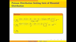 Poisson Distribution as limiting form of Binomial distribution [upl. by Assirialc475]