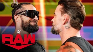 CM Punk leaves his WWE future uncertain and comes facetoface with Seth Rollins Raw Oct 7 2024 [upl. by Glaab]