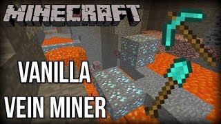 Vein Miner in VANILLA Minecraft Mine 100 Blocks at Once Minecraft 113 Datapack [upl. by Enilraep]