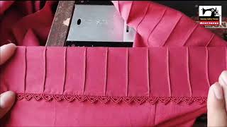 Salwar ka Poncha Design  Cutting And Stitching Tutorials  Poncha Design With Lace For Trouser [upl. by Litman]