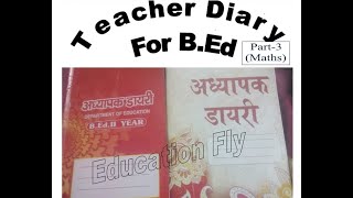 Teacher Diary For Maths [upl. by Ueih]