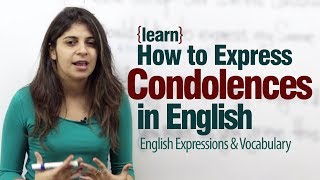 Expressing Condolences in English  Advance English lesson [upl. by Ollie]