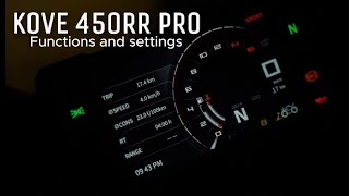 Kove 450RR Pro Dashboard ang mga function at settings [upl. by Nadeen]