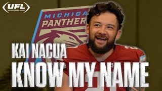 Panthers Kai Nacua on his brother Puka Nacua his journey to the UFL amp more  Know My Name [upl. by Aynotel]