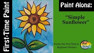 Super Easy Step by step flower painting Great for Kids of all ages 😀🌸🎨 [upl. by Huang]