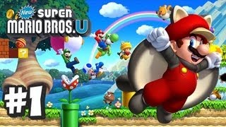 New Super Mario Bros U Wii U  Part 1 World 1 [upl. by Arod]