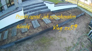 Projekt ogród  moje pierwsze tynkowanie murek oporowy tarasu  Vlog zx59 [upl. by Nya699]