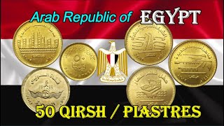 RARE COIN OF EGYPT  50 QIRSH  PIASTRES  HARD TO FIND  WORTH COLLECTING [upl. by Camilia]