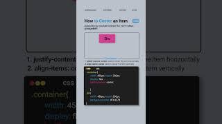 How to Centre a Div easily  CSS Tips and Tricks css coding shorts cssshorts webdesign html [upl. by Enirod268]