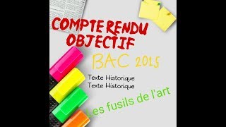 📓Texte historique📙شعبة آداب و فلسفة📘2015📓le compte rendu objectif📒 BAC💡 [upl. by Murrell]