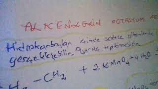 ALKENLERİN POTASYUM PERMANGANAT İLE TEPKİMESİBAEYER TEPKİMESİ [upl. by Luap]