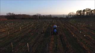 Landini REX 90 et enfonce pieux Dagnaud Dji Phantom HD [upl. by Ruthann]