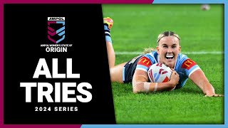 State of Origin 2024  Every try from the 2024 Series  NRLW [upl. by Boice]