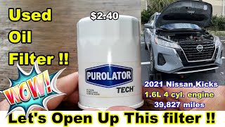 Purolator Tech TL14610 Oil Filter Cut Open Used Purolator Oil Filter Cut Open [upl. by Purpura]