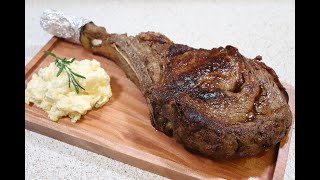 Antricot de vita Tomahawk  Ribeye steak  friptura frageda si suculenta [upl. by Seidule]