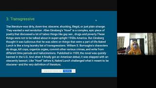 Poetry Analysis  Allen Ginsbergs Howl Part 1 Beat Poetry [upl. by Neerroc]