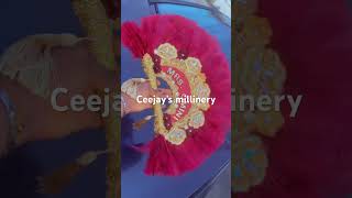 Bridal handfan well crafted by yours truly CEEJAY’S MILLINERY [upl. by Tnarg]