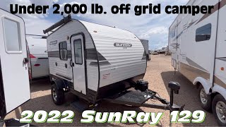 Discover the Perfect Compact Camper 2022 Sunset Park RV SunRay 129 [upl. by Hanoj807]