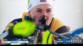 Elvira Öberg 3✨️ jaktstart Skidskytte Biathlon world cup 2122 Hochfilzen [upl. by Ennaej]