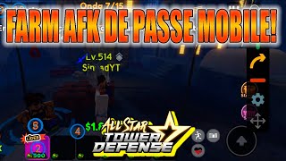 COMO FARMAR O PASSE AFK VERSÃO MOBILE  ALL STAR TOWER DEFENSE [upl. by Carr]