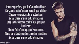 Justin Bieber  Intentions ft Quavo Lyrics [upl. by Cyrano742]