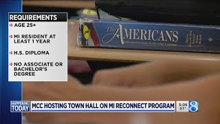 MCC to host town hall on Michigan Reconnect Program [upl. by Ellicec]