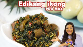 HOW TO MAKE VEGETABLE SOUP WITH UGU AND WATERLEAF  EDIKANG IKONG SOUP  POUNDED YAM WITH SYINIX [upl. by Crompton]