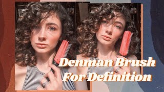 Using Denman Brush For Curl Definition  2c3a [upl. by Minabe]