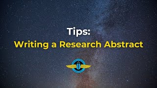 Tips Writing a Research Abstract [upl. by Heinrik]