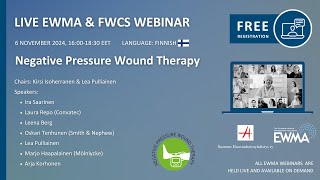 EWMA amp FWCS Webinar Negative Pressure Wound Therapy NPWT [upl. by Ennahteb681]