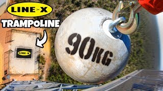 ATLAS STONE Vs LINEX TRAMPOLINE from 45m [upl. by Ettennad]