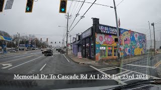 Memorial Dr SW Atlanta Cascade Rd From Candler Road In Decatur Mon Jan 23rd 2024 Atlanta Video [upl. by Berri]