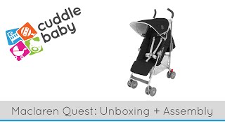 Maclaren Quest Stroller  Unboxing and Assembly [upl. by Smada]