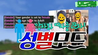 이제 남자와 여자를 고를수있다 성별모드양띵TV미소MinecraftIPixelis Gender Mod [upl. by Vincenty]