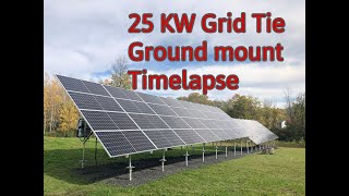 25KW GridTied Solar Panels Ground Mount  Timelapse  Quebec Solar Inc [upl. by Siuraj]