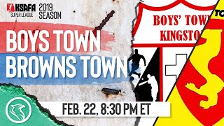 Boys Town vs Browns Town February 22 2019 KSAFA Super League 22 [upl. by Fitalludba]