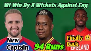 Evin Lewis 94 Runs help WI to beat England at Home ground [upl. by Yasmin]