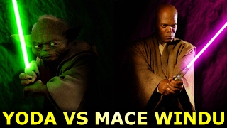 Yoda Vs Mace Windu Who Wins  Star Wars Versus [upl. by Kelwunn]