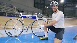 I raced a authentic Panasonic Japanese Keirin bike [upl. by Aicenat]