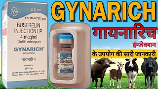 Gynarich InjectionBuserelin AcetateGnRH AnalogueUse in all Animalsगर्भ ठहरने के लिए कब कैसे [upl. by Ades]