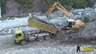 Hanomag 66C Wheel Loader amp Truck Mercedes 2628 amp Liebherr R932 Excavator Coverage Pipeline [upl. by Enimaj234]