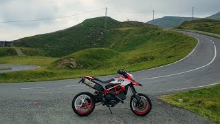 Riding The Legendary Passo Mendola  11 mins of pure joy on a Ducati Hypermotard [upl. by Swec]