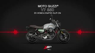 Zard for Moto Guzzi V7 850  Sound SlipOn E5 Homologated Version [upl. by Ainomar]