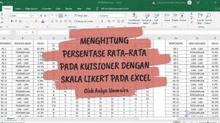 Cara Hitung Persentase dengan Skala Likert pada Excel [upl. by Idnew]